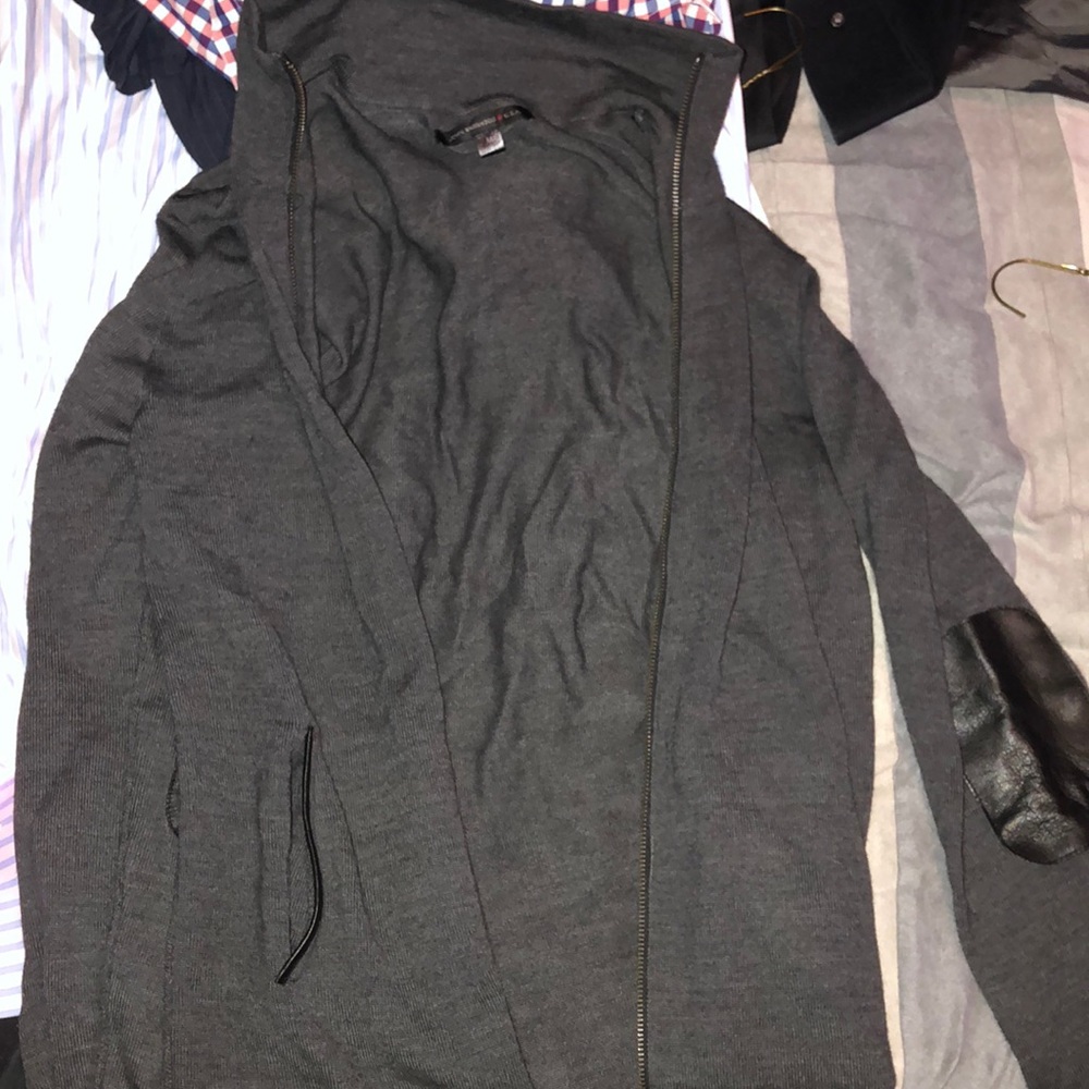 John varvatos zip up light sweater